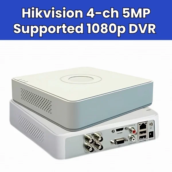 4 Channel Hikvision DVR 5MP Supported