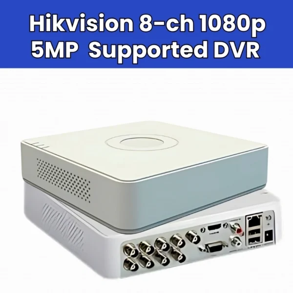 8 Channel Hikvision DVR 5MP Supported