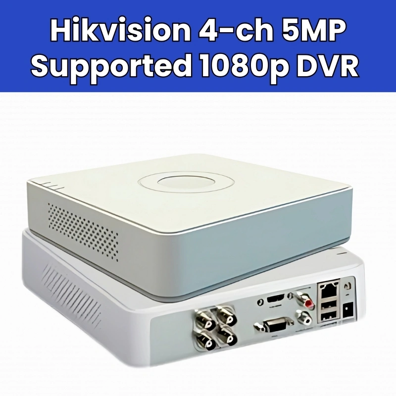 4 Channel Hikvision DVR 5MP Supported